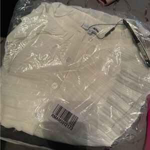 LOOKING FOR MY CHECK RUFFLE shirt white